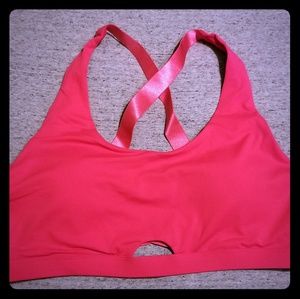 Fabletics bright pink Electra sports bra large